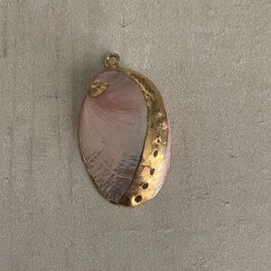 Gold and Pink Shell Pendant